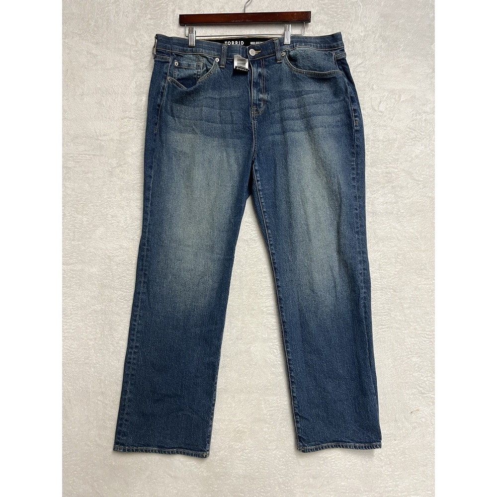 Torrid High Rise Baggy Straight‎ Classic Denim Jeans Women's 16R Blue